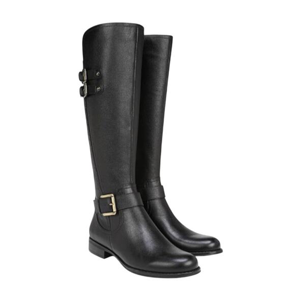 Naturalizer Womens Jessie Knee High Boots US 8 M WC EU 38.5 Black Leather NIB - Picture 1 of 11